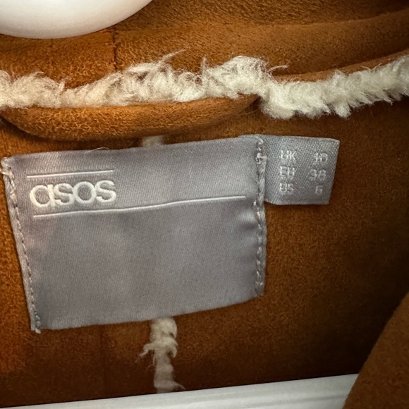 ASOS faux shearling coast size 6 - Picture 10 of 11